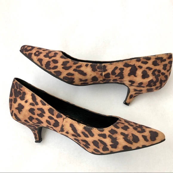 Cato Shoes - Cato Leopard Print Kitten Heels Size 9